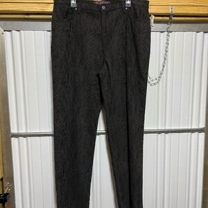 Gloria Vanderbilt Black Patterned Pants 18